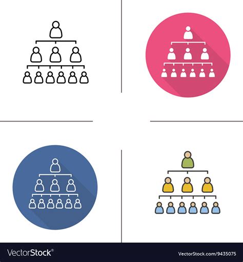 Company hierarchy icons Royalty Free Vector Image