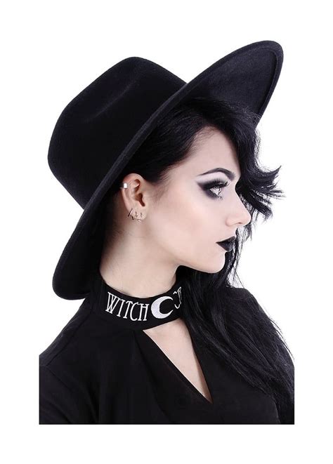 Witch Wide Brim Hat | Gothic hat, Gothic outfits, Black wide brim hat