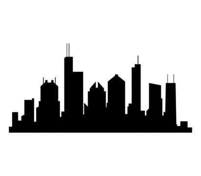 Chicago Skyline Silhouette Wallpaper