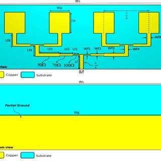 Development of the wideband microstrip array antenna: (a) single... | Download Scientific Diagram