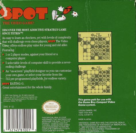 Spot - The Video Game boxarts for Nintendo Game Boy - The Video Games ...