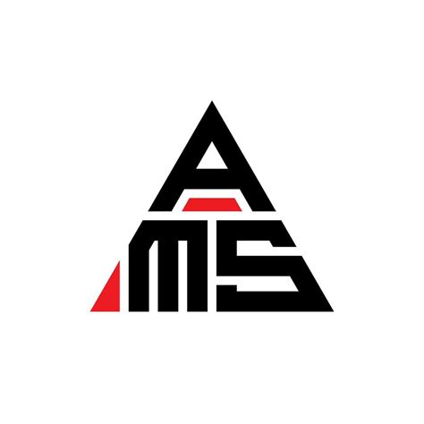 AMS triangle letter logo design with triangle shape. AMS triangle logo ...