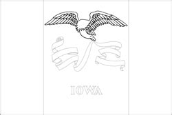 Iowa flag coloring - Country flags