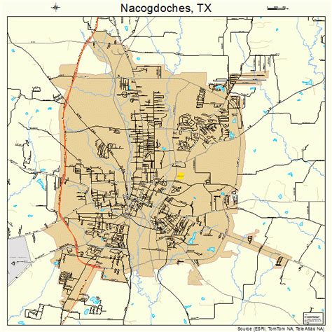 Nacogdoches Texas Street Map 4850256