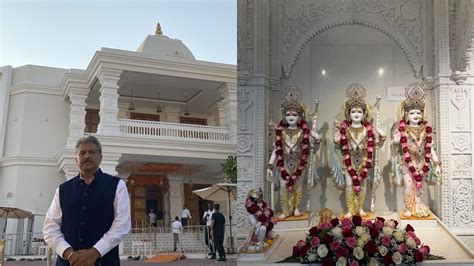 Anand Mahindra visits newly-built Hindu Temple in Dubai, shares pic | Trending - Hindustan Times