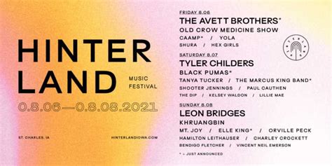 Hinterland Music Festival 2021: Leon Bridges, Khruangbin, Tyler Childers & More