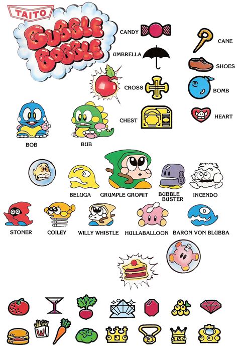 Image - Bubble Bobble Enemies and Items.png | Bubble Bobble Wiki | FANDOM powered by Wikia