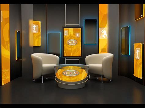 Broadcast design by Zeeshan Rana (grafixgold) at Coroflot.com | Studio interior, Stage set ...