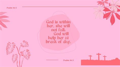 Pink flower Bible verse Psalms 46:5 Christian Desktop Wallpaper | Bible verse desktop wallpaper ...