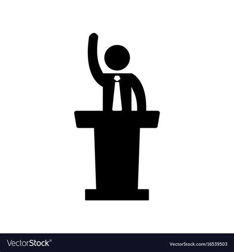 Speaker man icon Royalty Free Vector Image - VectorStock