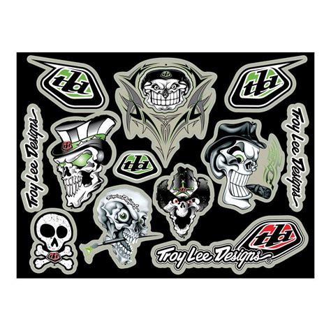 Troy Lee Design - Frame Decal Skullies