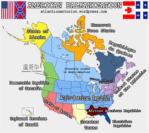 how a balkanized NA could look like : MapPorn | Alternate history, Imaginary maps, History