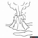 Volcano Coloring Page  Easy Drawing Guides sketch template