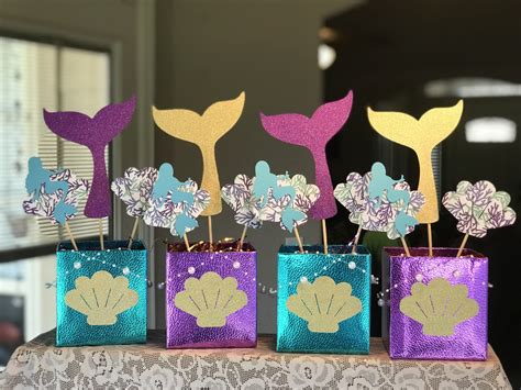 Little Mermaid Baby Shower Centerpieces