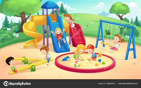 Park and playground cartoon Stock Vector Image by ©TAW4A #266564322