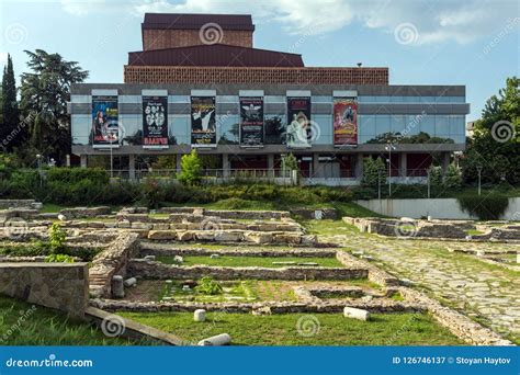 State Opera and Ruins of Ancient Augusta Traiana in the Center of City ...