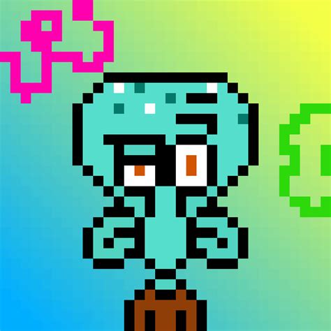 Pixilart - Pixel Squidward by Evilcube06