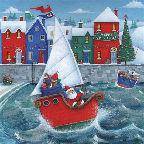 Christmas Harbour Bi-lingual Welsh/English - Pack of 10 - RNLI ...