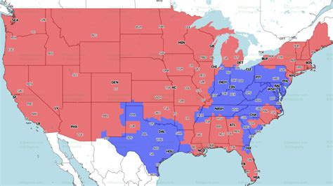 NFL Week 2 Coverage Map Nfl tv map for week 17 - earl