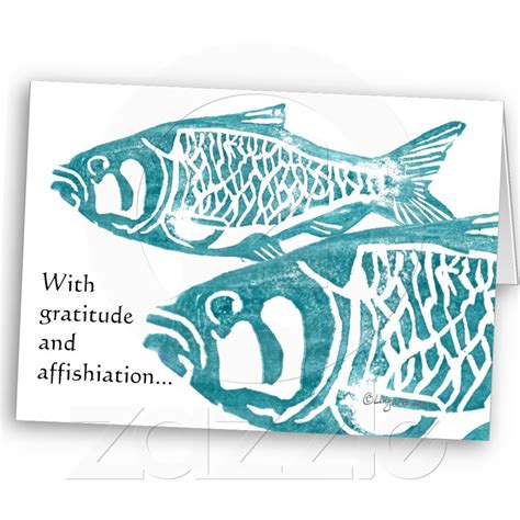 Funny Fish Gratitude Greetings Thank You Cards | Zazzle | Fishing humor ...