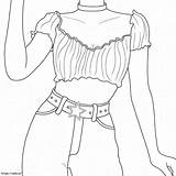 Fashion Top coloring Page sketch template