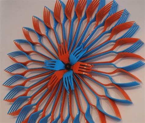 Plastic forks | Crafts | Pinterest | Flower, Outdoor decor and Tables