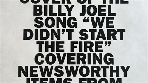 Fall Out Boy Updates Billy Joel’s ‘We Didn’t Start the Fire’ in New Cover - The New York Times