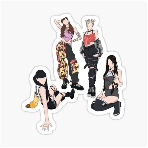 "BLACKPINK - Pink Venom - Lisa, Jennie, Jisoo, Rosé" Sticker for Sale ...