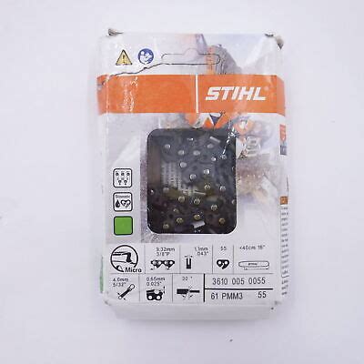 Genuine OEM Stihl 16" Chainsaw Chain .043" Gauge 3/8" Pitch 36100050055 - OneClick Warehouse