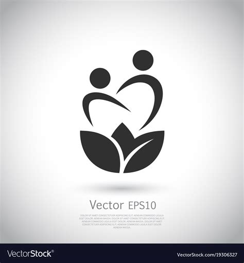 Lotus flower yoga logo design Royalty Free Vector Image