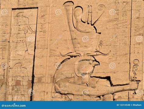 Hieroglyphs at Edfu Temple 5 Stock Photo - Image of west, river: 12314548