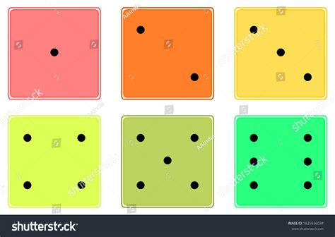 Different Faces Dice Showing Numbers 1 Stock Vector (Royalty Free) 1825936034 | Shutterstock