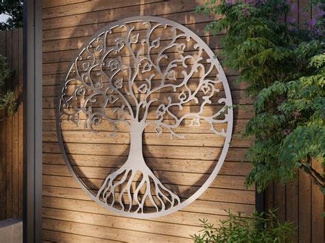 Tree of Life Outdoor Metal Wall Art Large Metal Tree Wall | Etsy