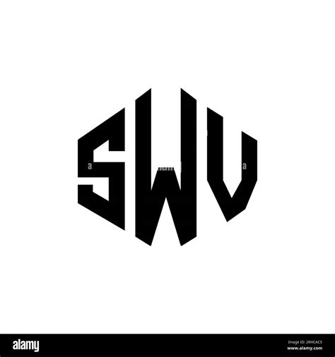 SWV letter logo design with polygon shape. SWV polygon and cube shape ...