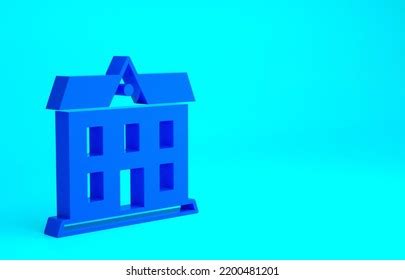 Blue School Building Icon Isolated On Stock Illustration 2200481201 | Shutterstock