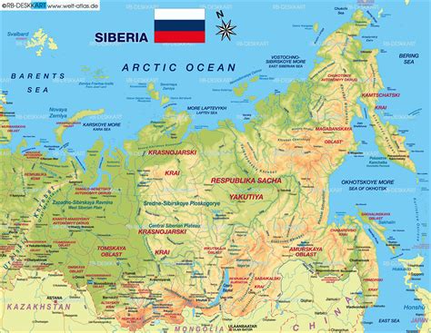 Karte von Sibirien (Region in Russland) | Welt-Atlas.de
