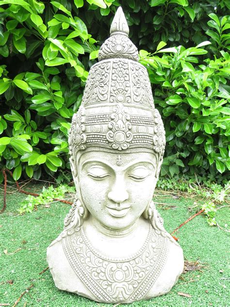 Extra Large Buddha Head Stone Outdoor Garden Ornament Indian Buddha Statue Bust - Four Seasons ...