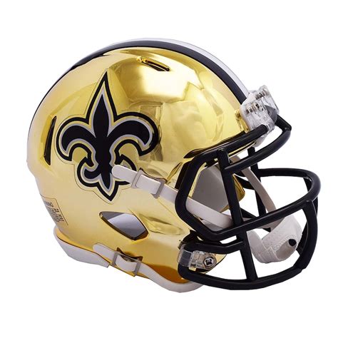 Riddell New Orleans Saints Chrome Alternate Speed Mini Football Helmet