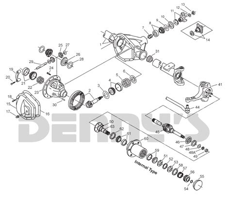 Dana 30 front differential and axle parts for Ford Bronco