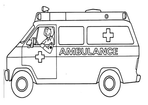 Ambulance (Transportation) – Free Printable Coloring Pages