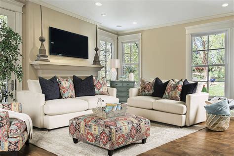 Pomfret Contemporary Beige Fabric Living Room Set | Living room styles, Wayfair living room sets ...