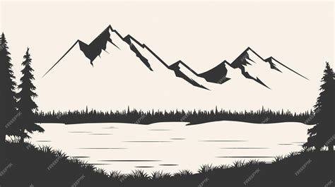 Premium Vector | Mountains vectormountain range silhouette isolated ...