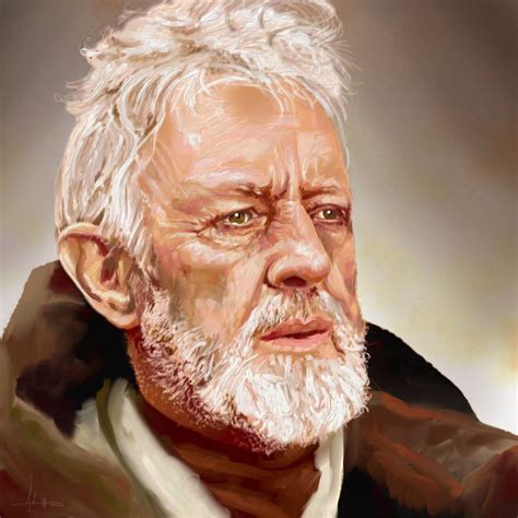 Sir Alec Guinness as Obi Wan Kenobi by AdamHoward-Art on DeviantArt