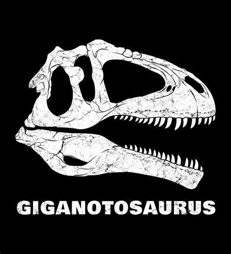 Giganotosaurus fossil Poster retro Painting by Robinson Adams | Pixels