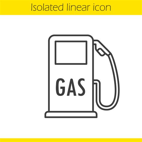 Gas station linear icon. Thin line illustration. Contour symbol. Vector isolated outline drawing ...