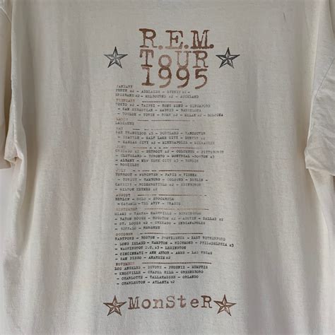 1995 REM monster Vintage Tour Band Shirt 90s 1990s - Etsy