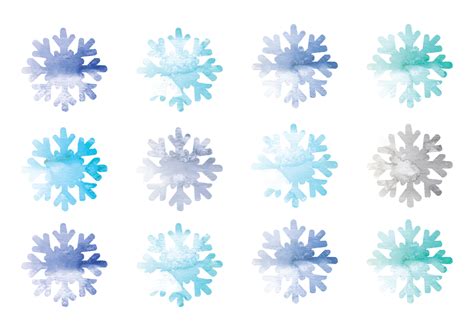 Vector Watercolor Snowflakes 101697 Vector Art at Vecteezy