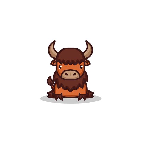 Cute bison baby 5142408 Vector Art at Vecteezy