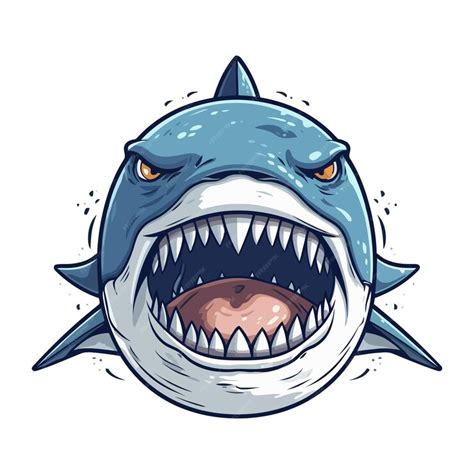 Premium Vector | Angry blue shark logo icon Image of angry shark ...