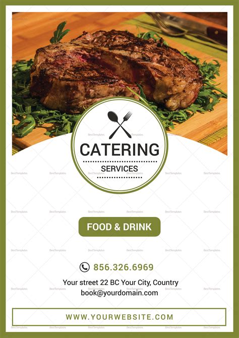 Catering Services Menu Design Template in PSD, Publisher, Word